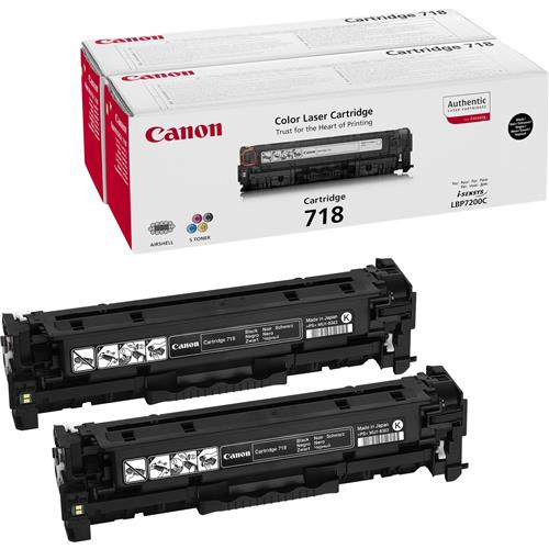 CRG 718BK TONER NERO 6.800 PAGINE PER LBP 7200 - PACK 2 PZ