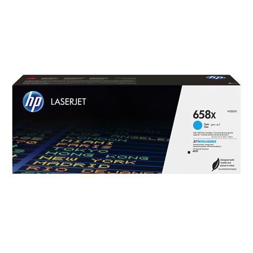 HP 658X CYAN LASERJET TONER CARTRIDGE