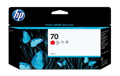 HP 70 130 ML RED INK FOR DESIGNJET Z2100 Z3100