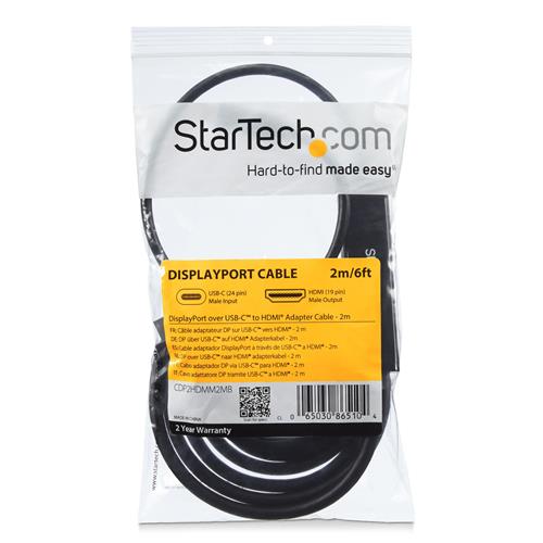StarTech.com CDP2HDMM2MB cavo e adattatore video USB tipo-C Nero
