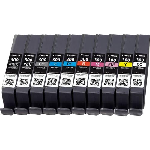 PFI-300 10INK MULTI PACK MBK/PBK/C/M/Y/PC/PM/R/GY/CO