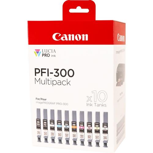 PFI-300 10INK MULTI PACK MBK/PBK/C/M/Y/PC/PM/R/GY/CO