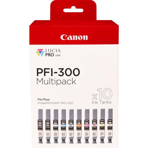 PFI-300 10INK MULTI PACK MBK/PBK/C/M/Y/PC/PM/R/GY/CO