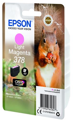 SINGLEPACK LIGHT MAGENTA 378 SQUIRREL CLARA PHOTO HD INK