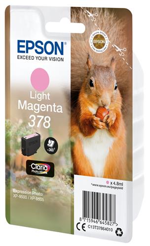 SINGLEPACK LIGHT MAGENTA 378 SQUIRREL CLARA PHOTO HD INK