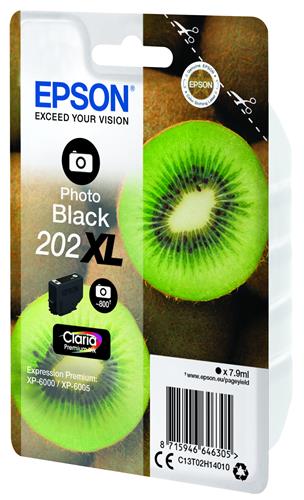 SINGLEPACK PHOTO BLACK 202XL KIWI CLARA PREMIUM INK