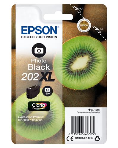 SINGLEPACK PHOTO BLACK 202XL KIWI CLARA PREMIUM INK
