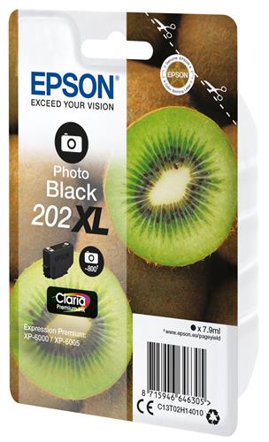 SINGLEPACK PHOTO BLACK 202XL KIWI CLARA PREMIUM INK