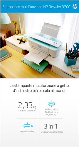 HP DeskJet 3762 All-in-One Printer Getto termico d'inchiostro A4 4800 x 1200 DPI 8 ppm Wi-Fi