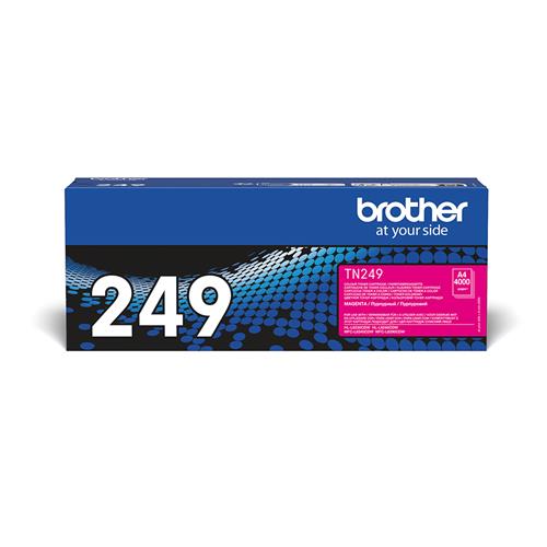 TN-249M MAGENTA TONER CARTRIDGE. PRINTS 4000 PAGES.