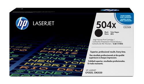 TONER NERO 504X ALTA CAPACITA PER COLORLASERJET CP 3525 CM 353