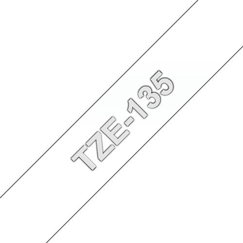 TZE-135 LAMINATED TAPE 12MM 8M WHITE ON CLEAR