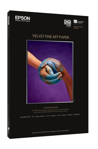 VELVET FINE ART PAPER A2 260G/M 25 BLATT