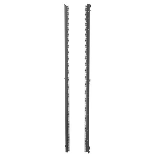 48U X 600MM WIDE SERVER RAILS SQUARE HOLE BL