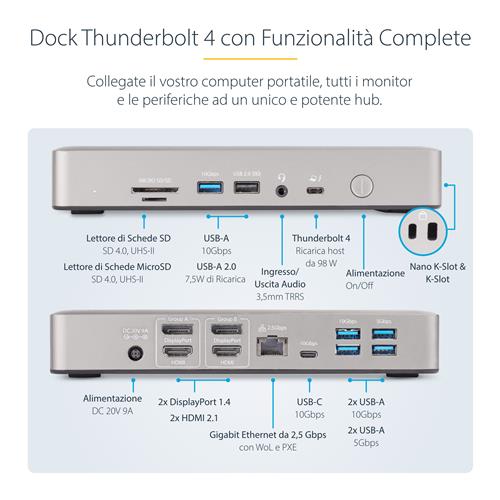DOCKING STATION THUNDERBOLT 4 2X HDMI 2X DISPLAYPORT - 98W PD