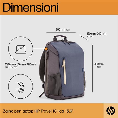 HP TRAVEL 18L 15.6 IGRLAPTOP BCKPCK