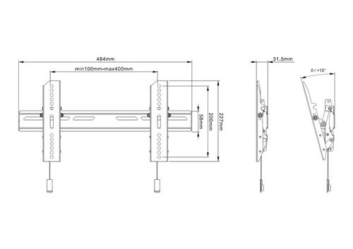 INCLINABLE BRACKET LG OLED SERIES 32-65IN