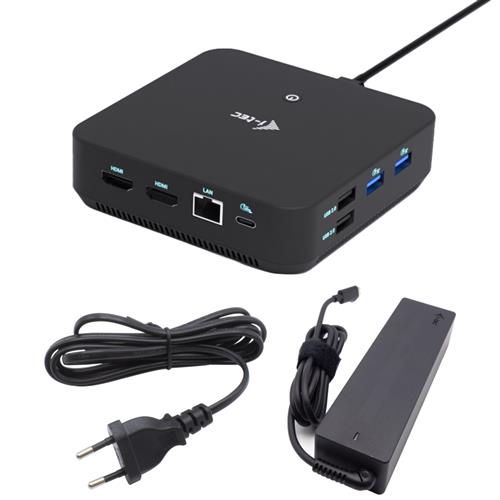 I-TEC USB-C 1XDP 2X HDMI DOCK PD 100W + I-TEC CHARGER 100W