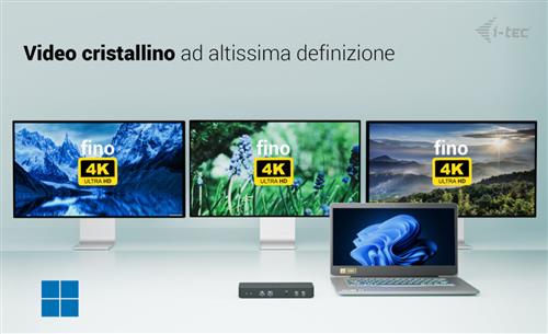 I-TEC USB-C INTELLIGENT TRIPLE DISPLAY DOCKING STATION POWER DE