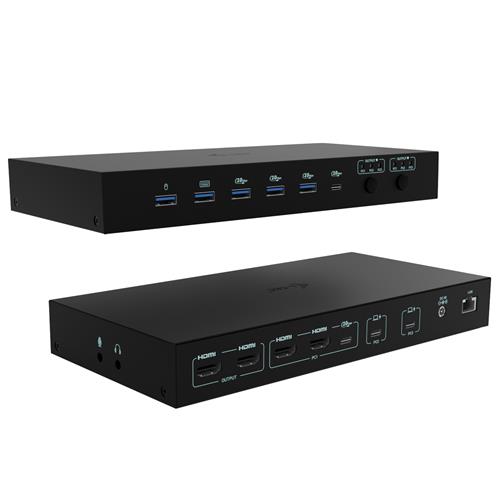 I-TEC USB-C KVM DOCKING STATION FOR 3 HOSTS DUAL DISPLAY POWER D