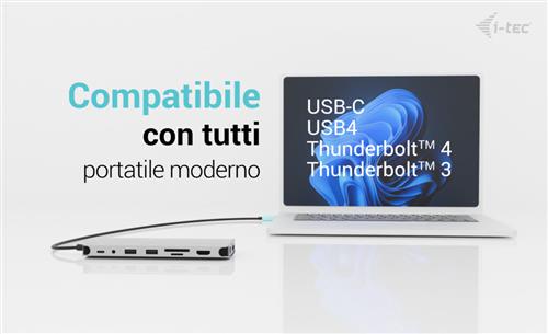 I-TEC USB-C NANO 3X LCD DOCK 2X HDMI 1X USB-C VIDEO PD 140W