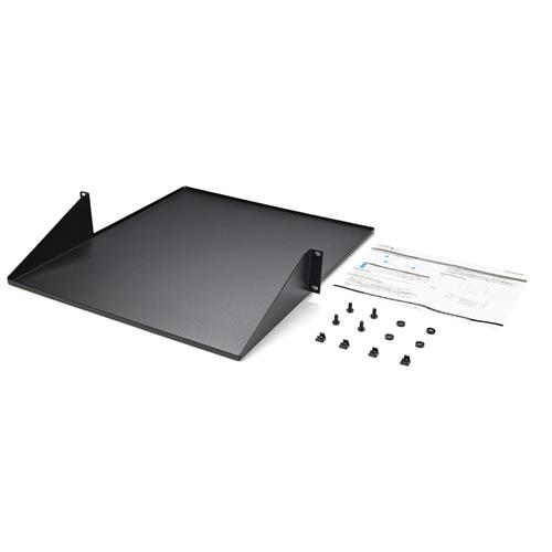 MENSOLA PER SERVER RACK 2U 2 STAFFE - NERO - CAPACITA 34 KG