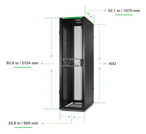 NETSHELTER SX GEN 2 45U SERVER RACK ENCLOSURE 600MM X 1070MM W/