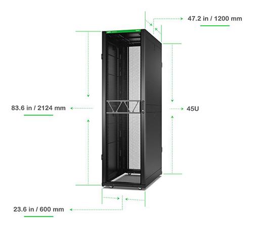 NETSHELTER SX GEN 2 45U SERVER RACK ENCLOSURE 600MM X 1200MM W/