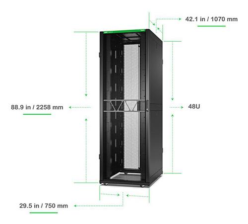 NETSHELTER SX GEN 2 48U SERVER RACK ENCLOSURE 750MM X 1070MM W/