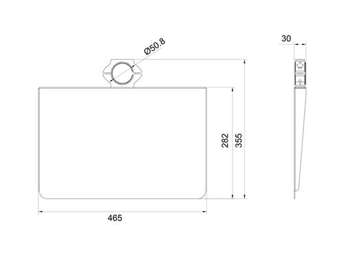 OPTIONAL M PRO SERIES SHELF FOR FLOOR TO CEILING BRACKETS - BLAC