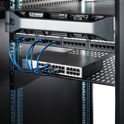 RIPIANO PER MONTAGGIO RACK CON FESSURE 22IN 2U - RIPIANO SERVER