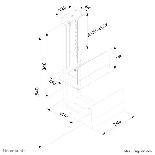 SUPPORTO DA SCRIVANIA PER PC COLORE ARGENTO