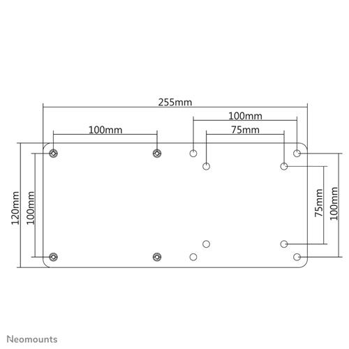 SUPPORTO PER MONTARE UN PC THIN CLIENT A UN MONITOR VESA 75/100
