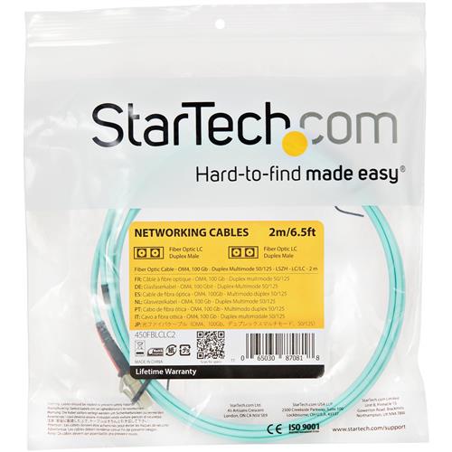 StarTech.com 450FBLCLC2 cavo InfiniBand e in fibra ottica Colore acqua