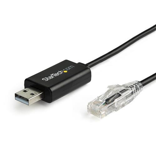 StarTech.com ICUSBROLLOVR adattatore per inversione del genere dei cavi RJ-45 USB 2.0 Type-A Nero