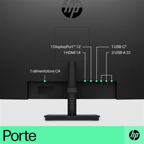 HP P32u G5 QHD USB-C Monitor Monitor PC 80 cm (31.5) 2560 x 1440 Pixel Quad HD LCD Nero