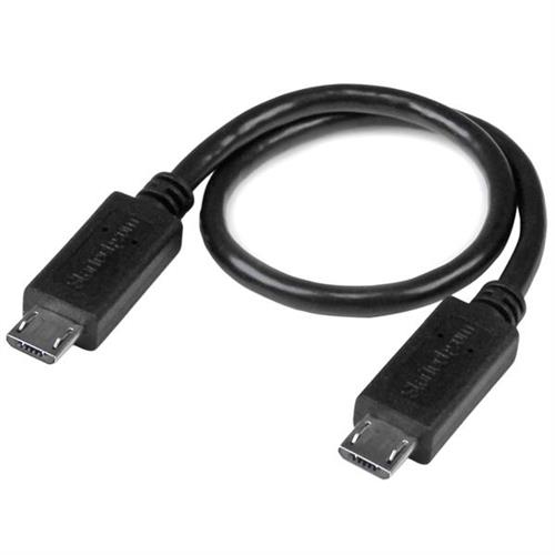 StarTech.com UUUSBOTG8IN cavo USB 0,203 m Micro-USB B Nero