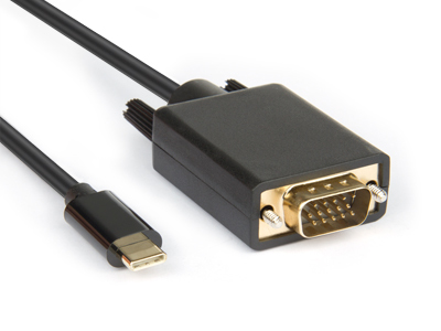 Hamlet XVAUC-VGA20 cavo e adattatore video 2 m USB tipo-C VGA (D-Sub) Nero