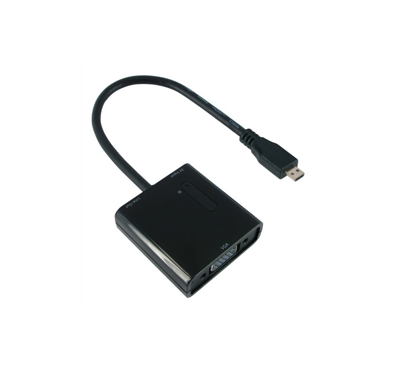 ITB RO12.99.3118 cavo e adattatore video 0,15 m HDMI tipo D (Micro) VGA (D-Sub) + 3.5mm Nero
