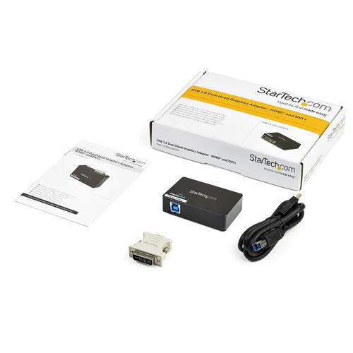 StarTech.com USB32HDDVII adattatore grafico USB 2048 x 1152 Pixel Nero