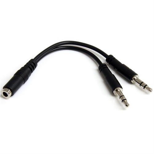 StarTech.com MUYHSFMM cavo audio 0,13 m 3.5mm 2 x 3.5mm Nero
