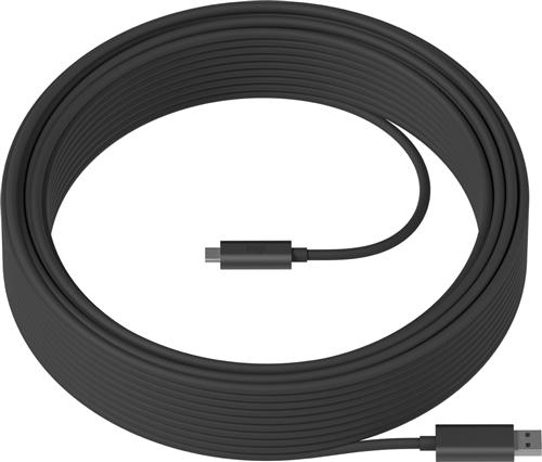 Logitech Strong cavo USB USB 3.2 Gen 2 (3.1 Gen 2) 25 m USB A USB C Grafite