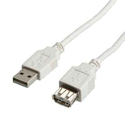 VALUE USB 2.0 Cable, Type A, 3.0 m cavo USB 3 m USB A Bianco