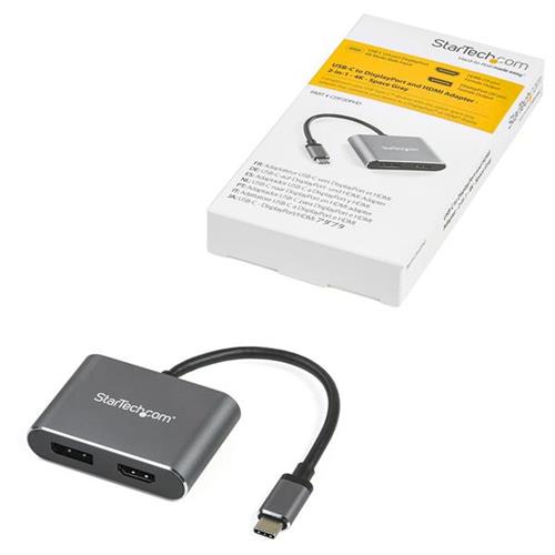 StarTech.com CDP2DPHD adattatore grafico USB 3840 x 2160 Pixel Nero, Grigio
