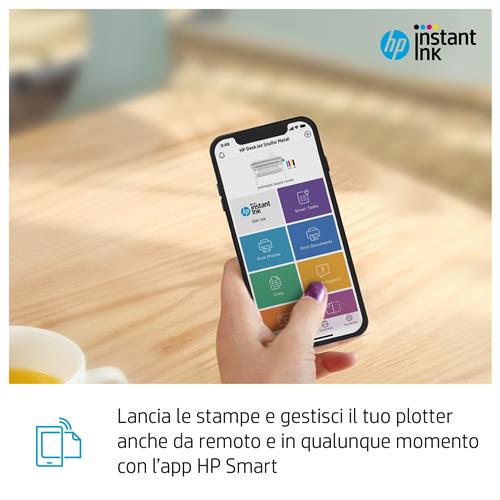 HP Designjet Studio Steel 24-in Printer stampante grandi formati Wi-Fi Getto termico d'inchiostro A colori 2400 x 1200 DPI 610 x 1897 mm Collegamento ethernet LAN