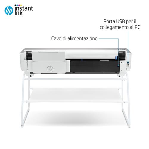 HP Designjet Studio Steel 24-in Printer stampante grandi formati Wi-Fi Getto termico d'inchiostro A colori 2400 x 1200 DPI 610 x 1897 mm Collegamento ethernet LAN