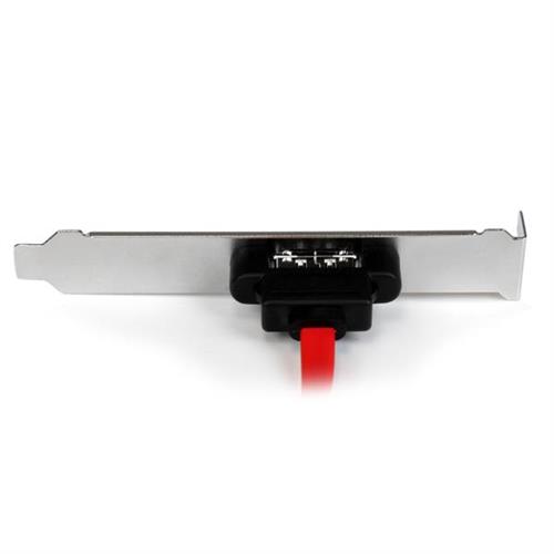 StarTech.com ESATAPLT18IN cavo SATA 0,457 m SATA 7-pin Nero, Rosso, Argento