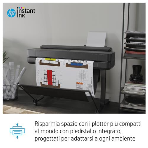 HP Designjet T650 24-in Printer stampante grandi formati Wi-Fi Getto termico d'inchiostro A colori 2400 x 1200 DPI Collegamento ethernet LAN