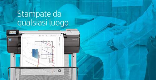 HP Designjet T830 24-in Multifunction Printer stampante grandi formati Wi-Fi Ad inchiostro A colori 2400 x 1200 DPI 610 x 1897 mm Collegamento ethernet LAN