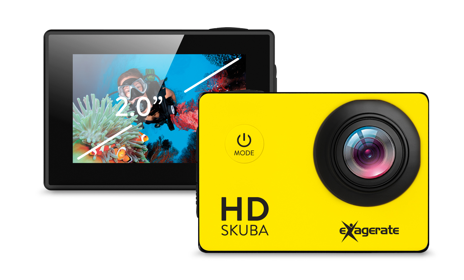 Hamlet Exagerate Skuba Action Cam action camera HD con schermo LCD da 2 pollici con custodia impermeabile de manico galleggiante